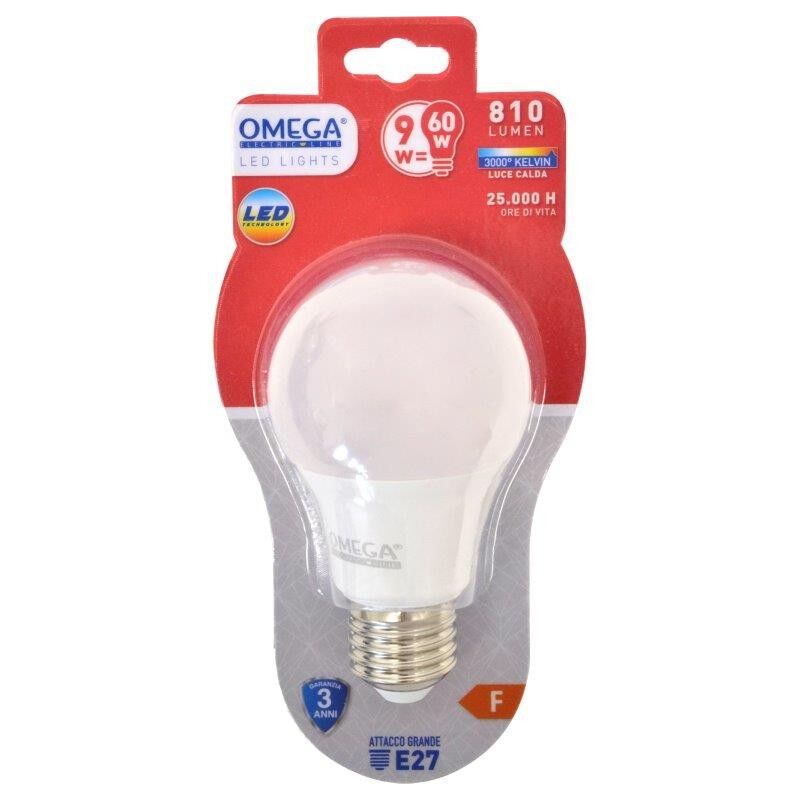foto del prodotto goccia led a60 9w e27 3000k
