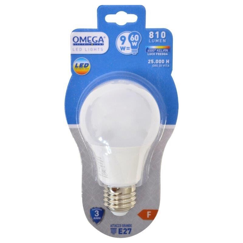 foto del prodotto goccia led a60 9w e27 6500k