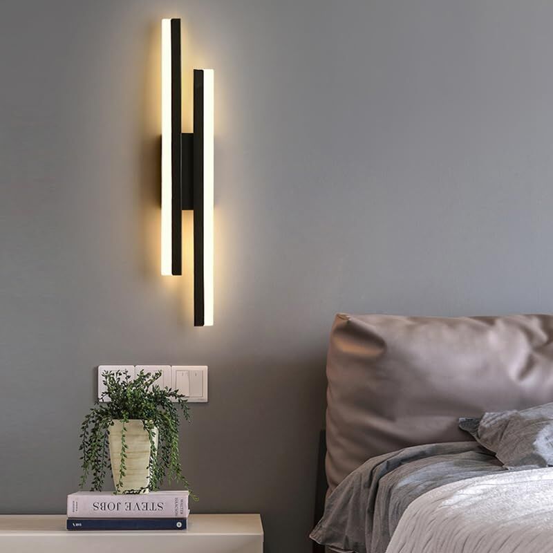 foto del prodotto goeco applique murali led dimmerabile moderno forma della linea lampada da parete dimmerabile 3000k 4000k 6000k per camere da letto, soggiorni,