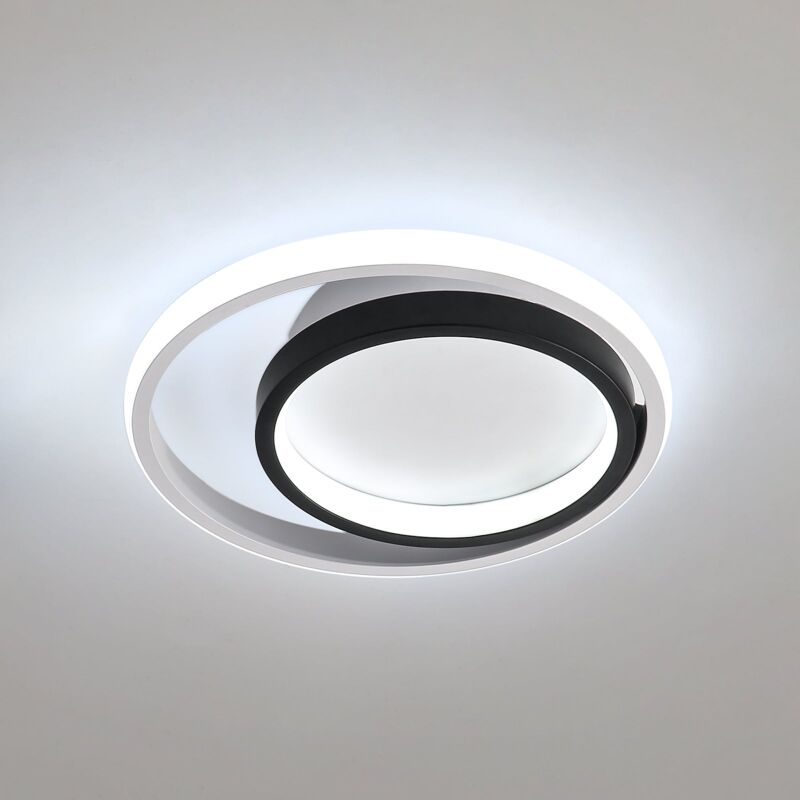 foto del prodotto goeco lampada a soffitto 33w 3300lm, plafoniere da soffitto moderna il giro 6000k luce bianca fredda, per cucina, soggiorno, camera da letto, sala