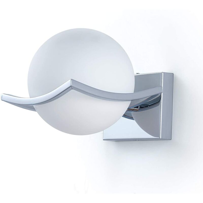 foto del prodotto goeco lampada da parete in vetro luce della parete del led per la camera da letto, bagno, disimpegno, d15cm