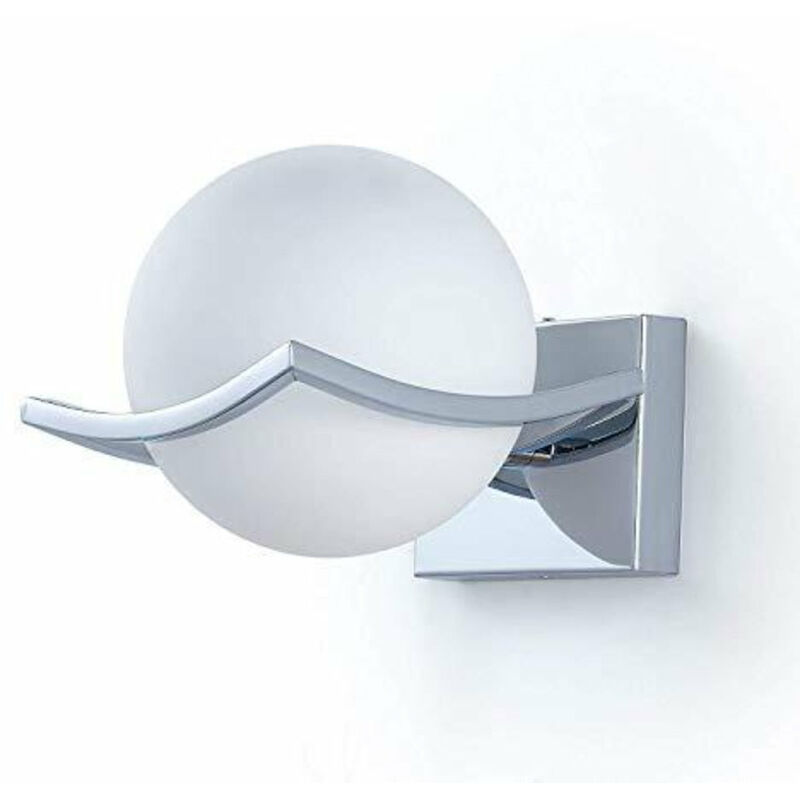 foto del prodotto goeco lampada da parete in vetro luce della parete del led per la camera da letto, bagno, disimpegno, d15cm