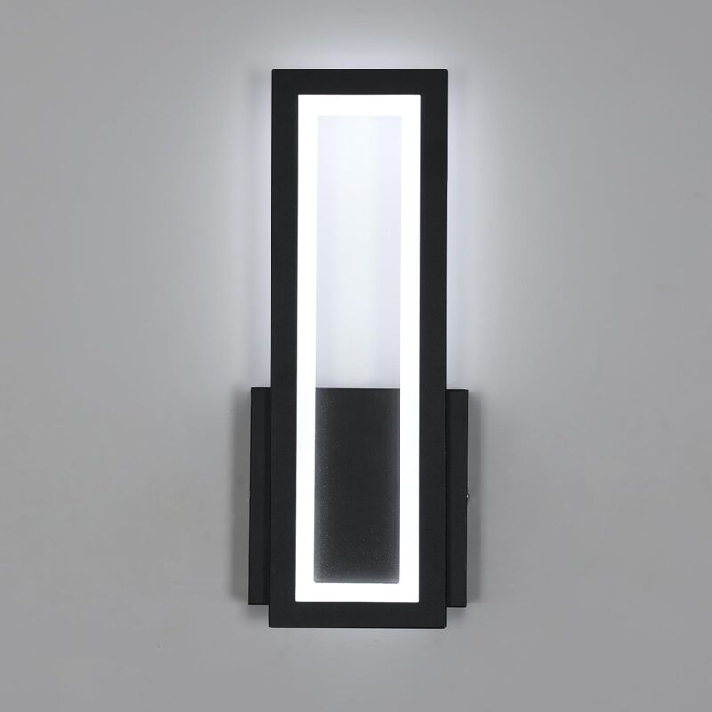 foto del prodotto goeco lampada da parete per interni a led 16w 1800lm, lampada da parete moderna rettangolare 6500k luce bianca fredda, illuminazione acrilica