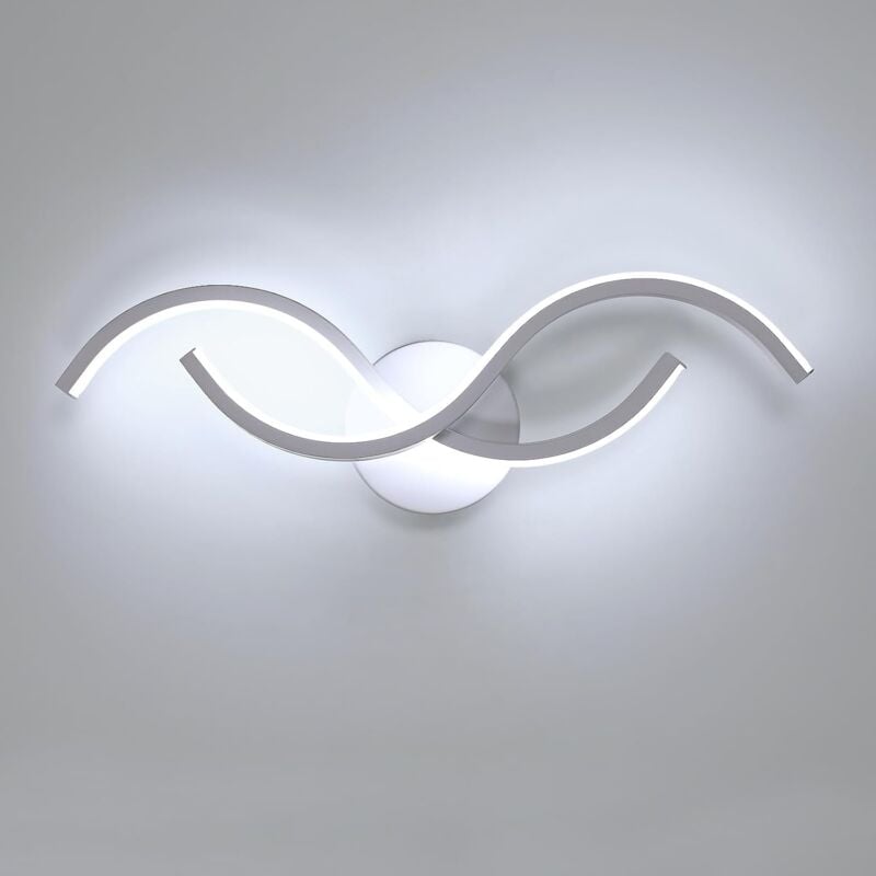 foto del prodotto goeco lampada da parete per interni, lampada da parete a led dal design moderno curvo 15w 1687lm, lampada da parete con illuminazione in acrilico