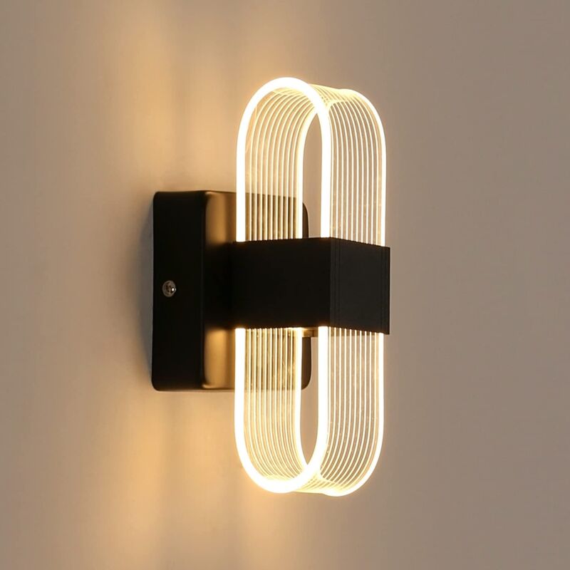 foto del prodotto goeco lampada da parete per interni led dimmerabile 12w design moderno acrilico romantico lampada da parete creativa per camera da letto,