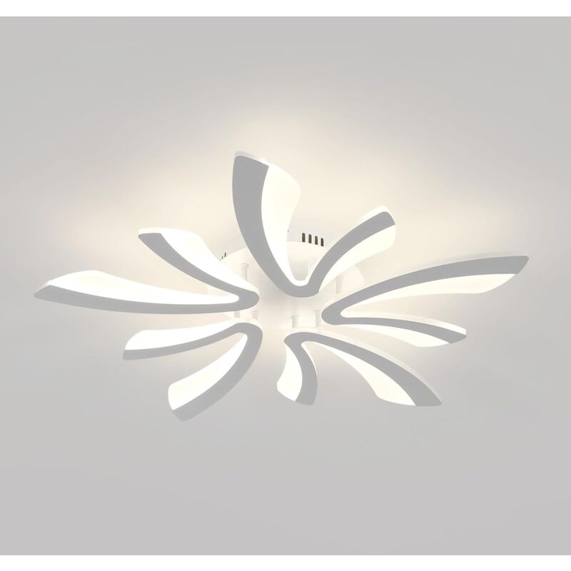foto del prodotto goeco lampada da soffitto di design v, acrilico, bianco, 5 teste, luce neutra, 50 w, 220 v