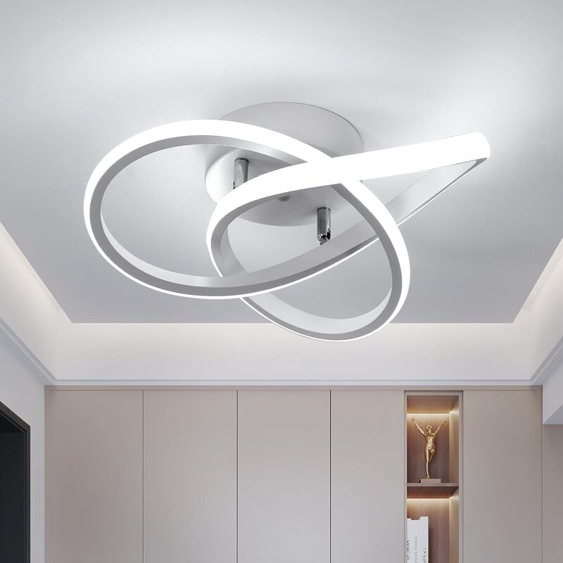 foto del prodotto goeco luce a soffitto a led 30w design bianco moderno lampada a soffitto cold 6000k per soggiorno camera da pranzo diametro di office bianco 30 cm