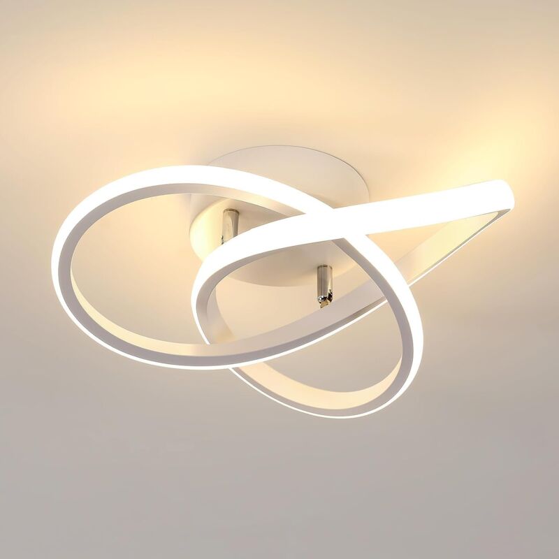 foto del prodotto goeco luce a soffitto a led 30w moderno moderno design bianco caldo 3000k lampagno atturato per camera del sognali camera da passeggia damitura