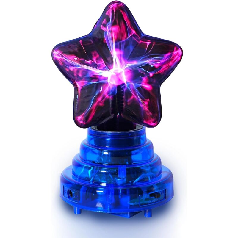 foto del prodotto goeco luce della palla di plasma, giocattoli regalo palla magica sensibile al tocco in cristallo sfera da 4 pollici, forma del pentagramma, lampada