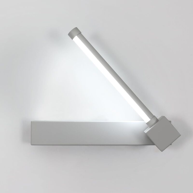 foto del prodotto goeco luce murale a parete a led, 350 modern rotary rotary rotating 10w 1125lm lampada da parete sul lato letto, luce bianca fredda 6500k per