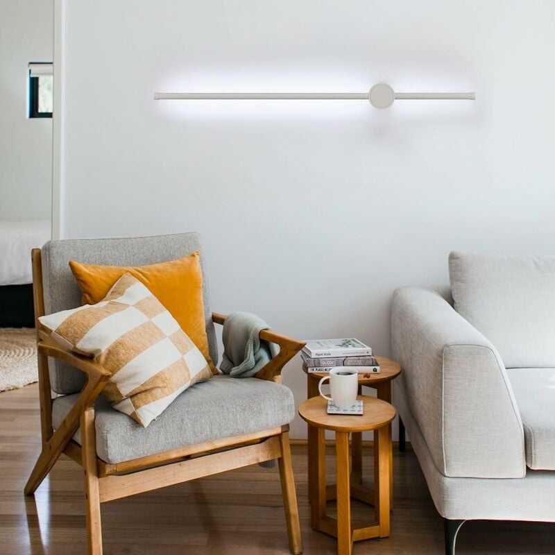 foto del prodotto goeco luce murale interna, moderna lampada da parete 6500k bianca fredda, luce a parete a led rotante 360 per sala da pranzo in sala da pranzo