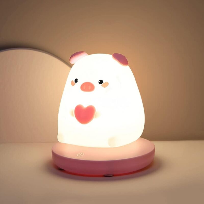 foto del prodotto goeco luce notturna a led per bambini, luce notturna in silicone, luce notturna dimmerabile per bambini, luce notturna a led ricaricabile per la