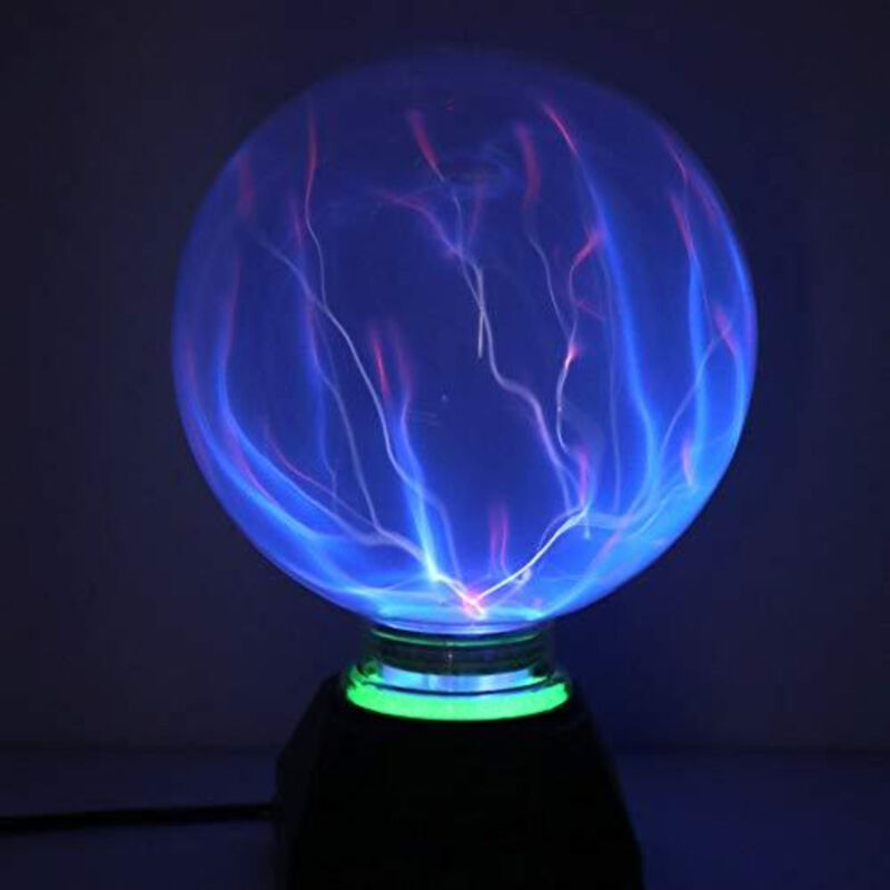 foto del prodotto goeco luci a sfera al plasma, luce al plasma magica da 5 pollici, lampada statica a globo, luce magica elettrostatica sensibile al tocco, luce blu