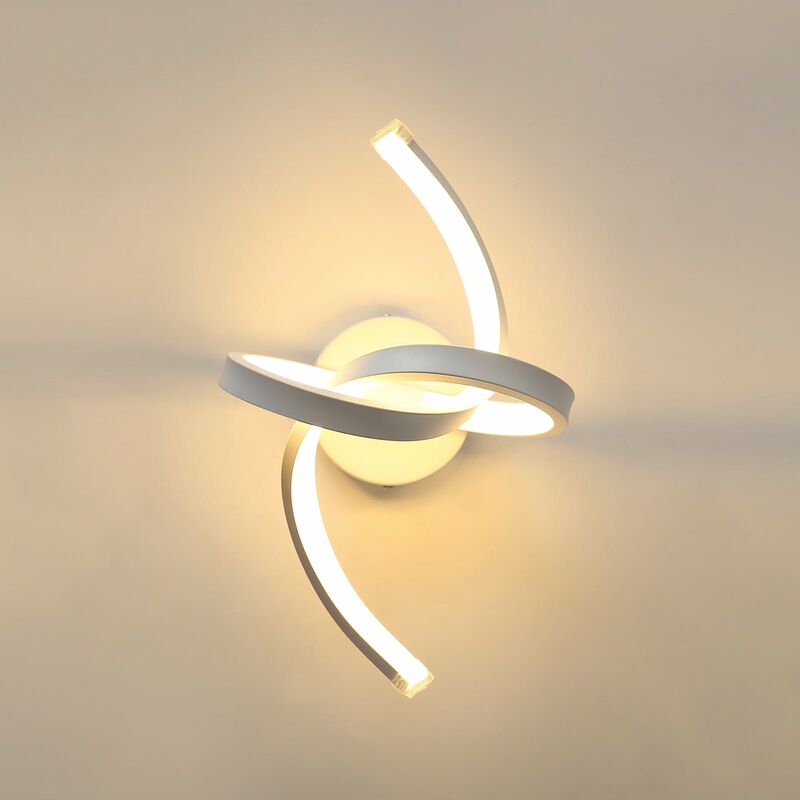 foto del prodotto goeco moderna lampada da parete a led, 18w applique da parete dalla personalit semplice per interni, 3000k luce bianca calda applique da parete