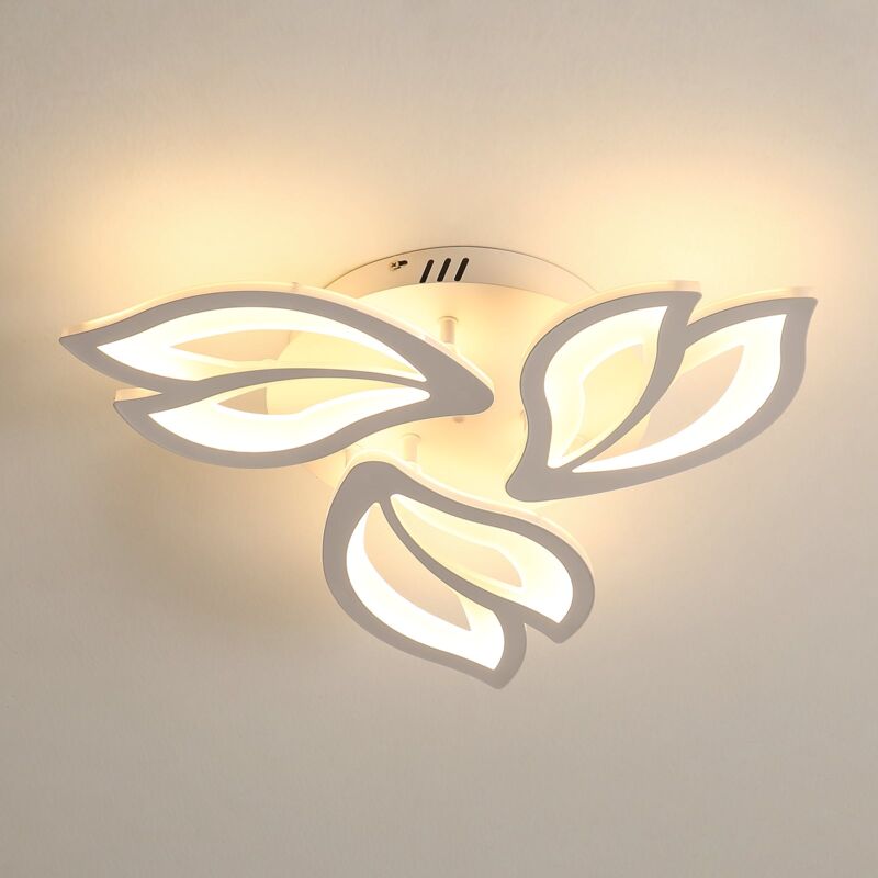 foto del prodotto goeco moderna plafoniera led, 45w creativa petalo lampadario soffitto led, pannello acrilico luci di soffitto per bagno soggiorno camera da letto,