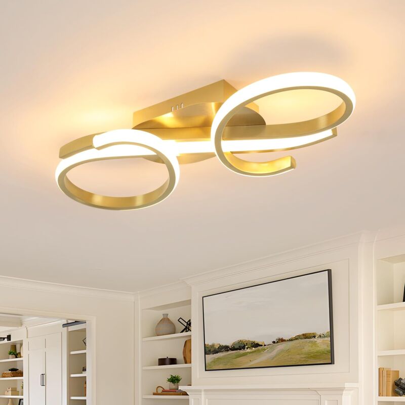 foto del prodotto goeco plafoniera a led da 36 w, bianco caldo 3000 k, moderna lampada in acrilico per soggiorno, camera da letto, sala da pranzo, cucina classe