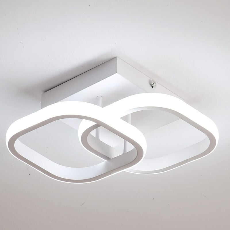 foto del prodotto goeco plafoniera a led, lampada da soffitto moderna 24w 2040lm, lampadario acrilico bianca, plafoniera per sala da pranzo, cucina studio, luce