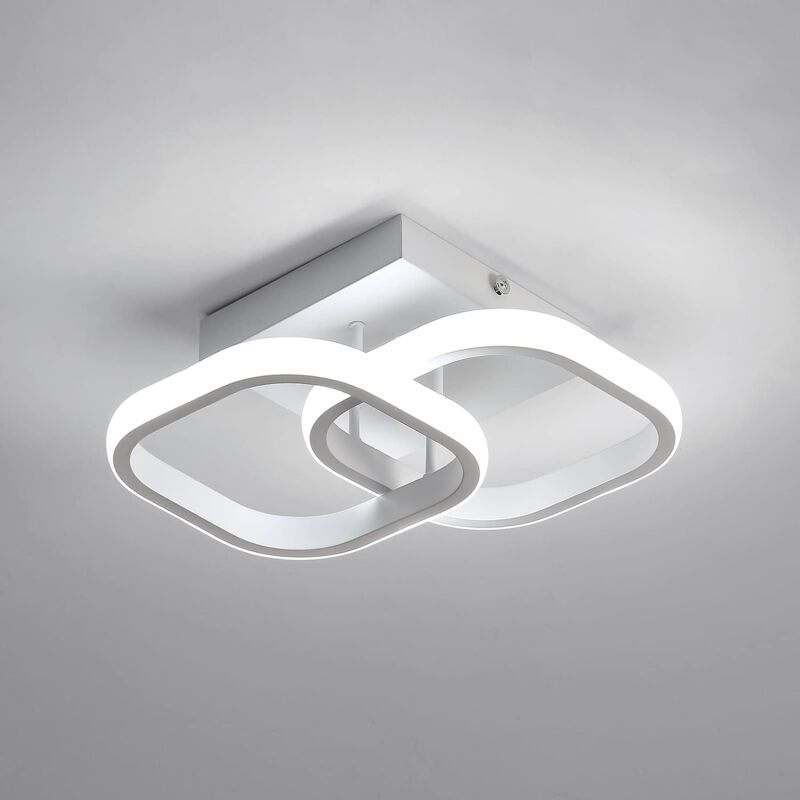 foto del prodotto goeco plafoniera a led, lampada da soffitto moderna 24w 2040lm, lampadario acrilico bianca, plafoniera per sala da pranzo, cucina studio, luce