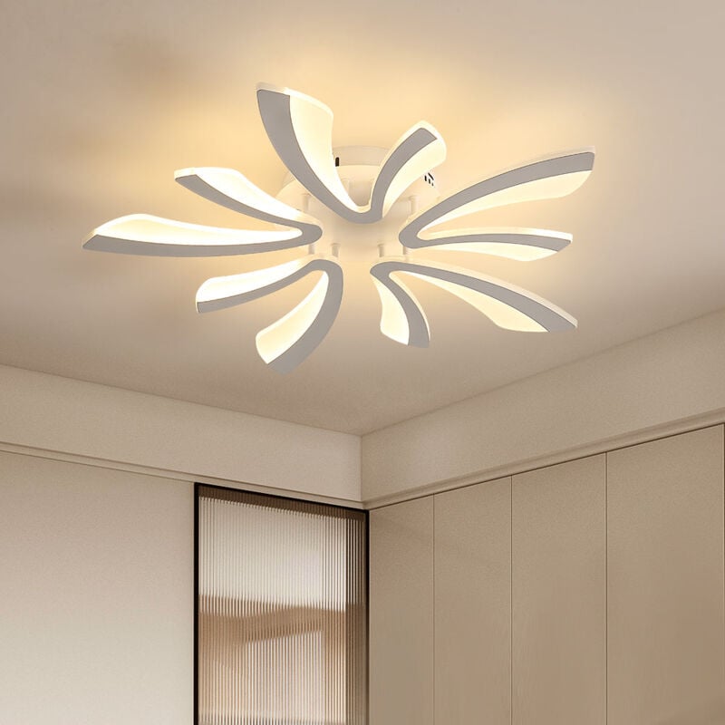 foto del prodotto goeco plafoniera a led, lampada da soffitto moderna creativa, plafoniera in acrilico bianco da 48 w per ufficio, camera da letto, soggiorno, sala da