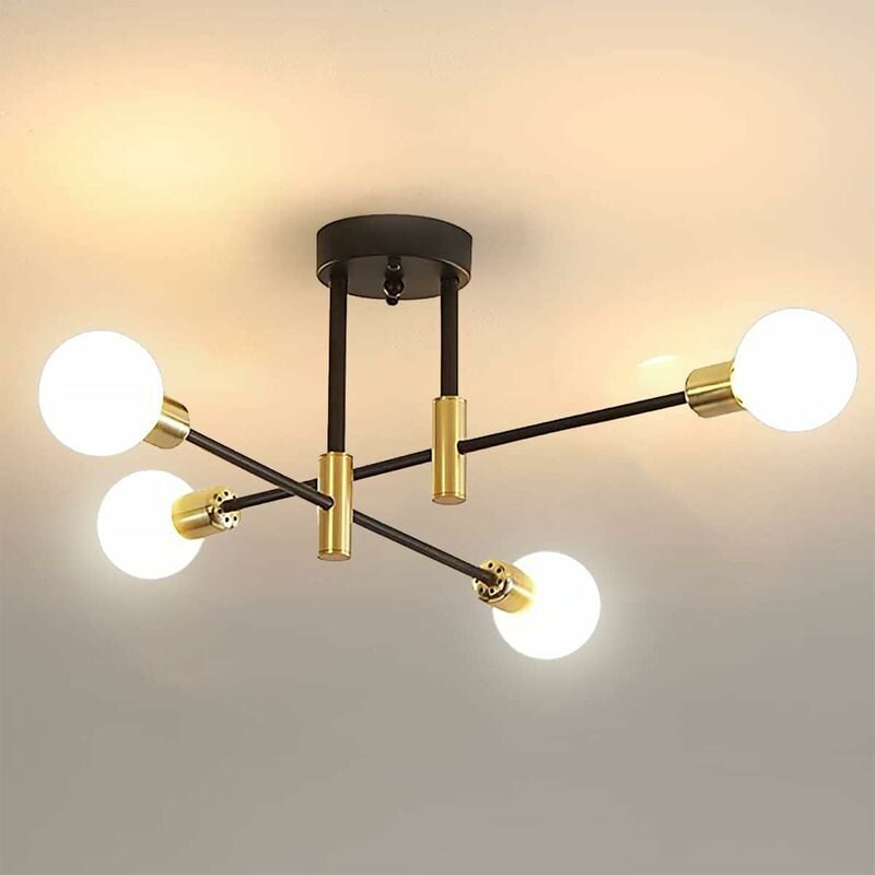 foto del prodotto goeco plafoniera industriale, lampadario spoutnik diametro 72cm, lampada da soffitto regolabile a 180 per camera da letto, cucina, salotto, bar,