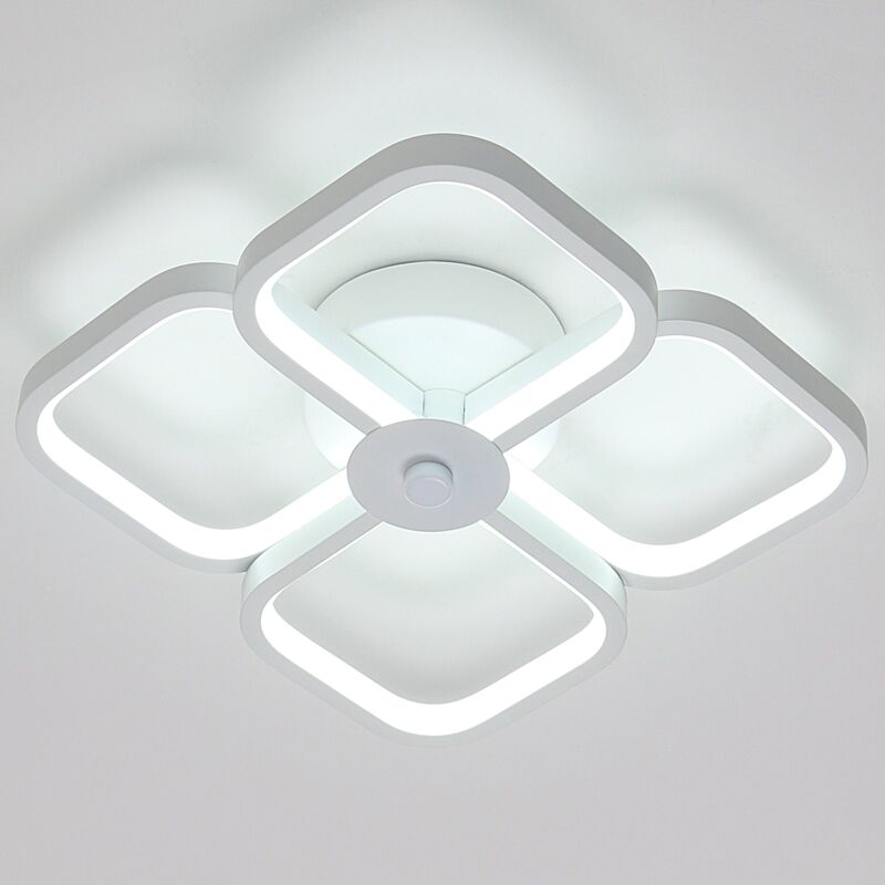 foto del prodotto goeco plafoniera led 30w design moderno bianco freddo 6000k anello quadrato lampada a soffitto per soggiorno, camera da letto, sala da pranzo,