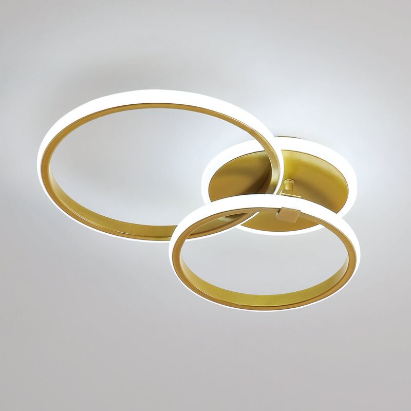 foto del prodotto goeco plafoniera led, 42w lampadario led soffitto moderno rotondo, lampada da soffitto in alluminio 6000k luci di soffitto di soggiorno camera da