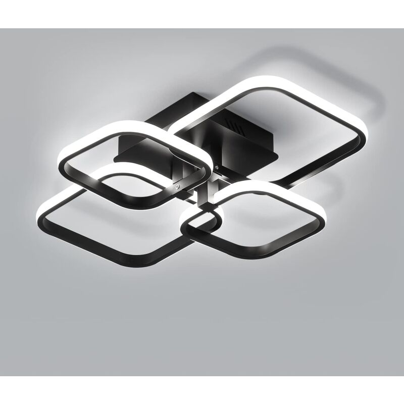 foto del prodotto goeco plafoniera led, 42w lampadario moderna con 4 quadrati, 6000k 3780lm lampada da soffitto a led per soggiorno camera da letto ufficio cucina