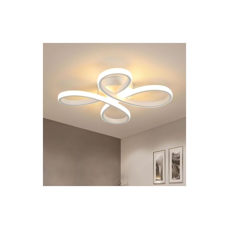 foto del prodotto goeco plafoniera led con design floreale, argento, 30 cm, luce calda, 30 w, ideale per decorazioni moderne e minimaliste