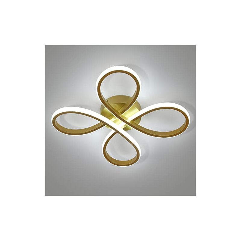 foto del prodotto goeco plafoniera led con design floreale, oro, 30 cm, luce calda, 30 w, perfetta per cucina e camera da letto