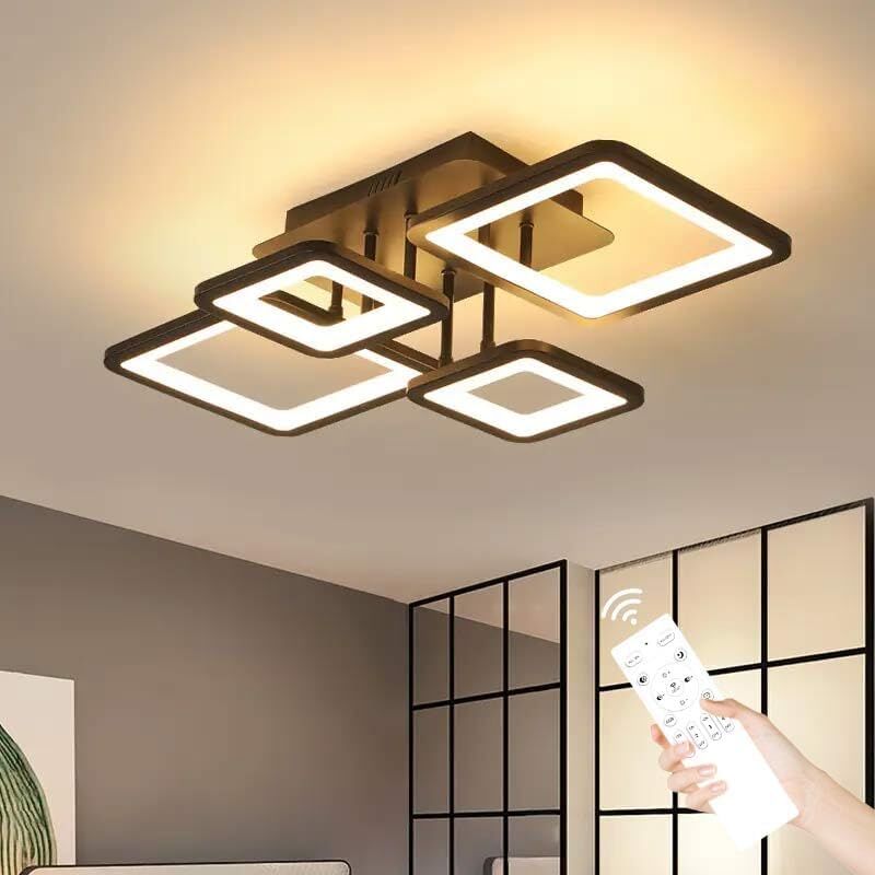 foto del prodotto goeco plafoniera led dimmerabile moderno anello quadrato lampada a soffitto dimmerabile 3000k 6000k per soggiorno, camera da letto, sala da pranzo,