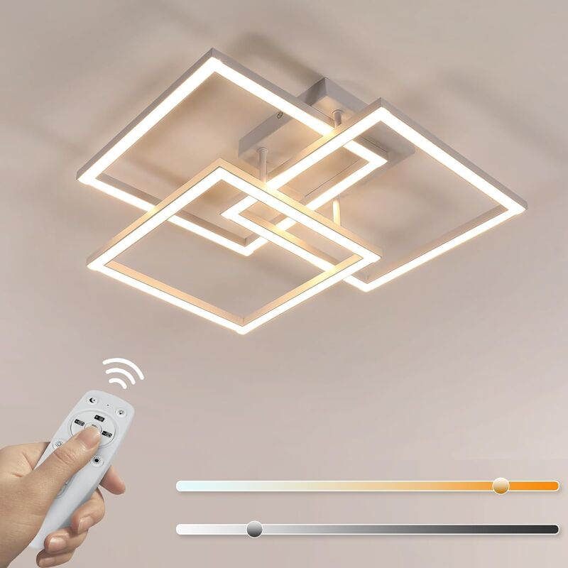 foto del prodotto goeco plafoniera led dimmerabile moderno anello quadrato lampada a soffitto dimmerabile 3000k 6000k per soggiorno, camera da letto, sala da pranzo,