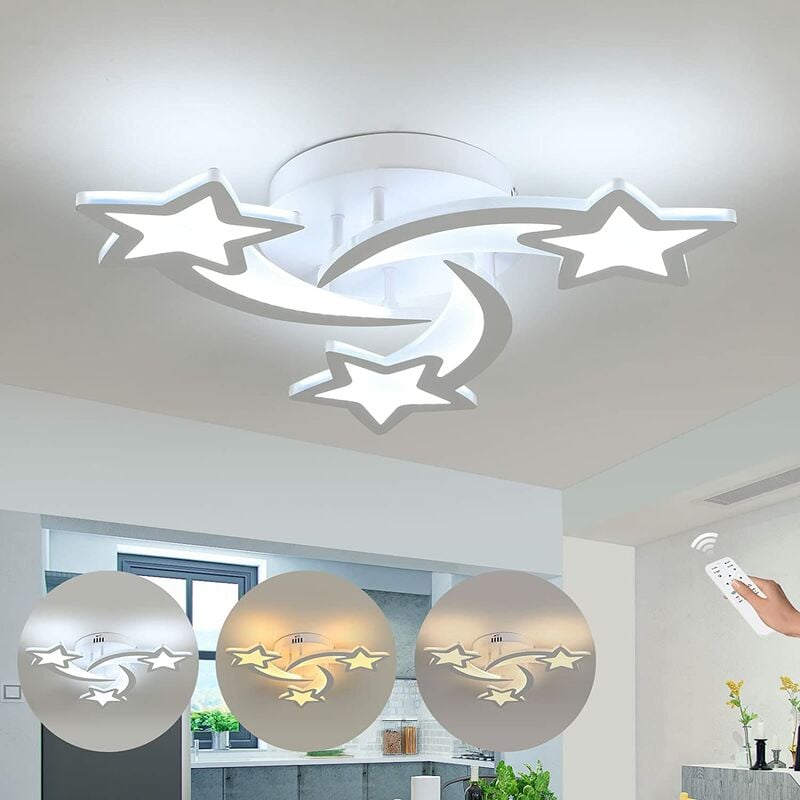 foto del prodotto goeco plafoniera led dimmerabile moderno forma a stella lampada a soffitto dimmerabile 3000k 6000k per soggiorno, camera da letto, sala da pranzo,