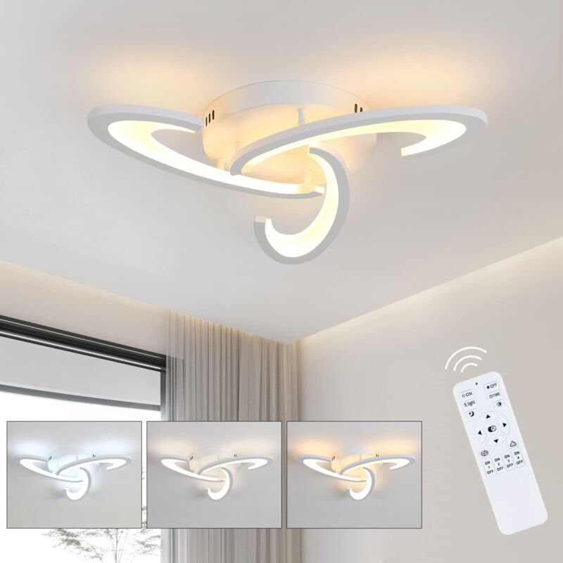 foto del prodotto goeco plafoniera led dimmerabile moderno forma creativa del fiore lampada a soffitto dimmerabile 3000k 6000k per soggiorno, camera da letto, sala