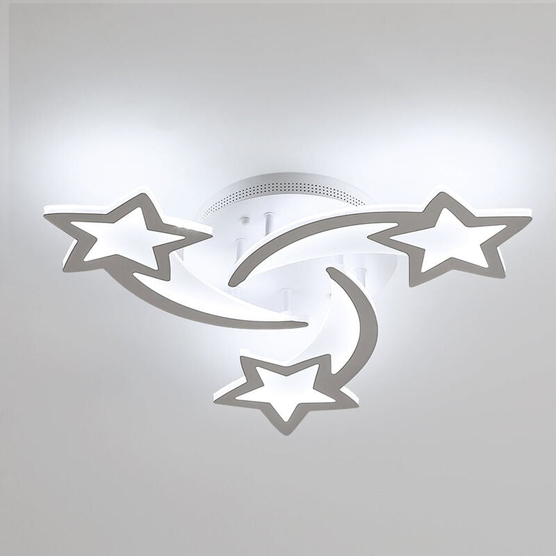 foto del prodotto goeco plafoniera led, lampada da soffitto led 30w 2400lm, plafoniera forma di stella moderna, per camera da letto, la stanza dei bambini, sala da