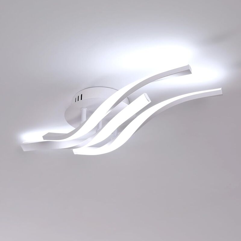 foto del prodotto goeco plafoniera led, lampada da soffitto moderna 24w 2700lm, creativa plafoniera per camera da letto, salotto, bagno, corridoio, cucina, bianco