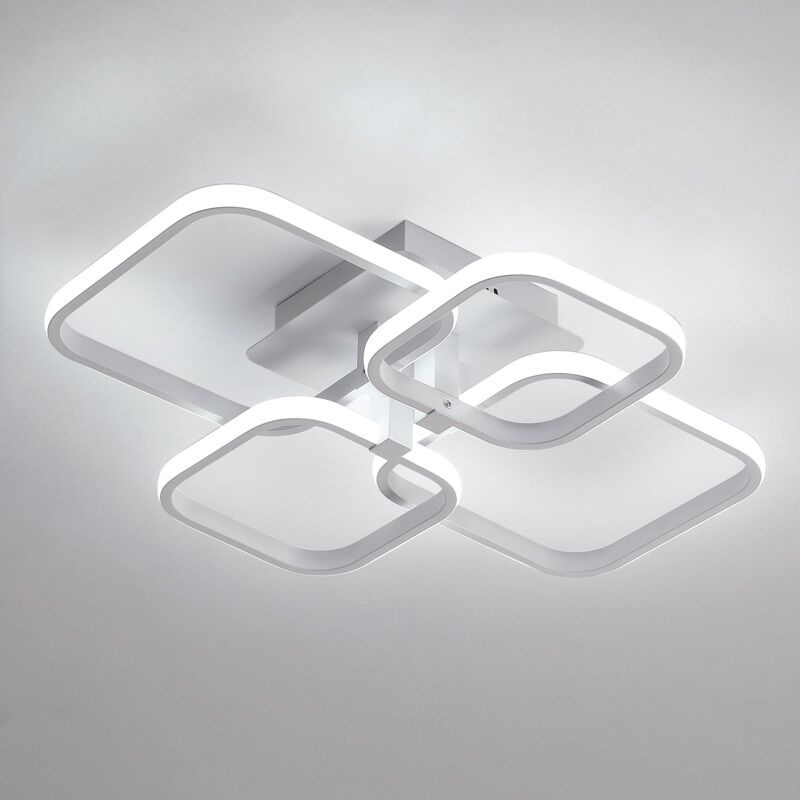 foto del prodotto goeco plafoniera led, lampada da soffitto moderna 52w 4680 lumen, plafoniere da soffitto quadrato 6000k, per soggiorno, cucina, cucina, camera da