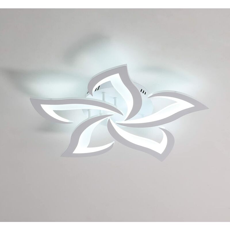 foto del prodotto goeco plafoniera led, lampada da soffitto moderna 60w 4500lm, illuminazione plafoniera moderna a petali per salotto, cucina, camera da letto, sala