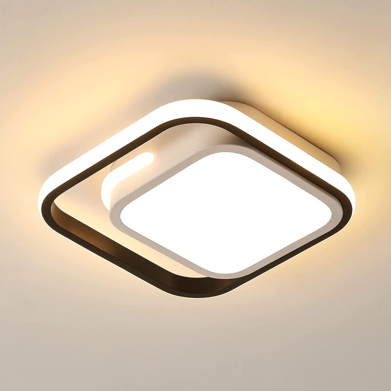 foto del prodotto goeco plafoniera led, lampada soffitto quadrata 30w 2400lm, lampadario led soffitto moderno, bianco caldo 3000k plafoniera in acrilico, per