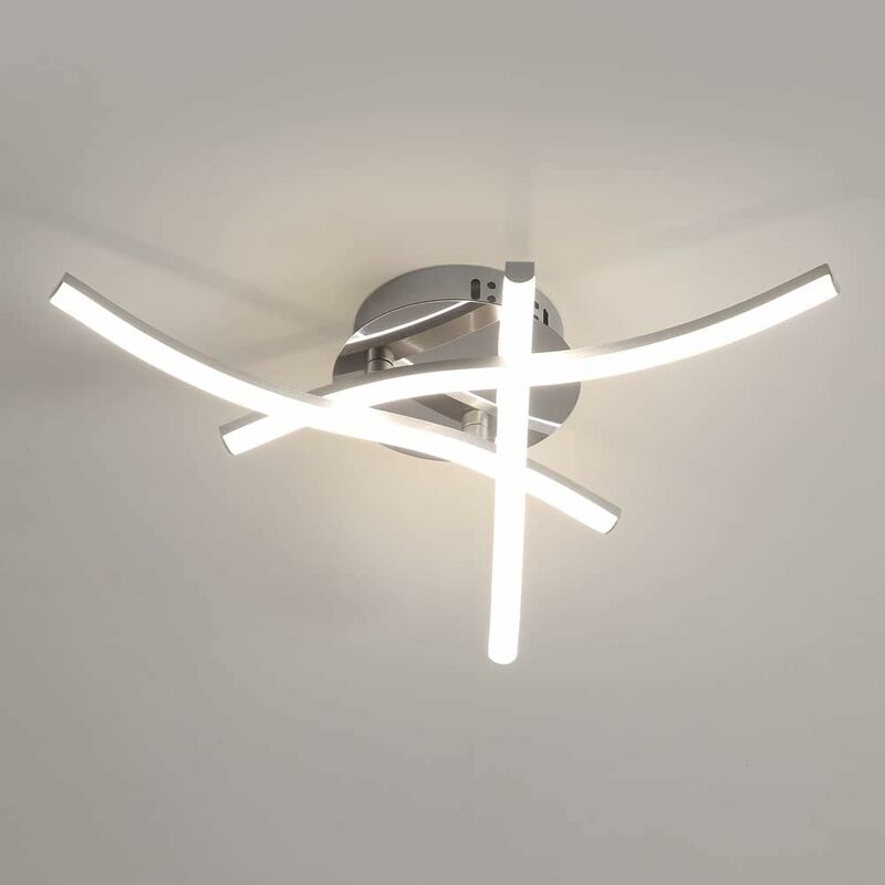 foto del prodotto goeco plafoniera led, lampadario a soffitto a forma di onda, luce bianca neutra 4000k, led integrate 18w 1600 lm, lampadario moderno per ristorante