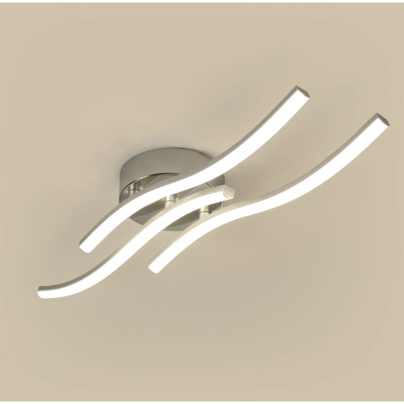 foto del prodotto goeco plafoniera led, lampadario a sospensione a forma di onda, led integrati 18w 1600 lumen, lampadario moderno per soggiorno o cucina, luce