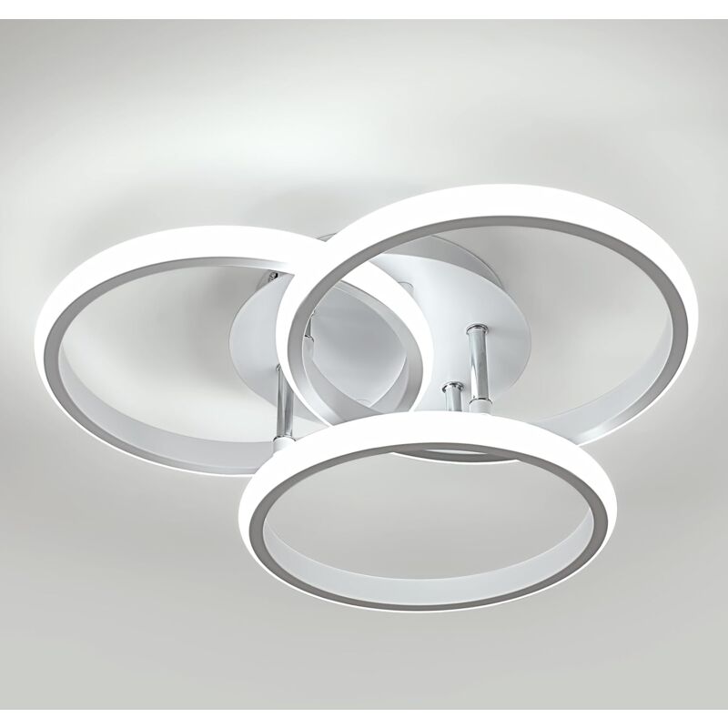 foto del prodotto goeco plafoniera led moderna, 40w 4500lm, lampada da soffitto led bianca in alluminio rotonda, plafoniera per camera da letto, soggiorno, cucina,
