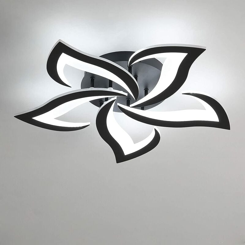 foto del prodotto goeco plafoniera led moderna, 60w lampada da soffitto creativa a forma di petalo, 6000k luce bianca fredda plafoniera in acrilico, per camera da