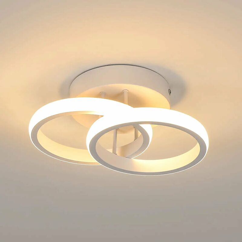 foto del prodotto goeco plafoniera led, plafoniera design anulare, plafoniera moderna semplice, adatta per corridoio, cucina, ingresso, balcone, luce bianca calda