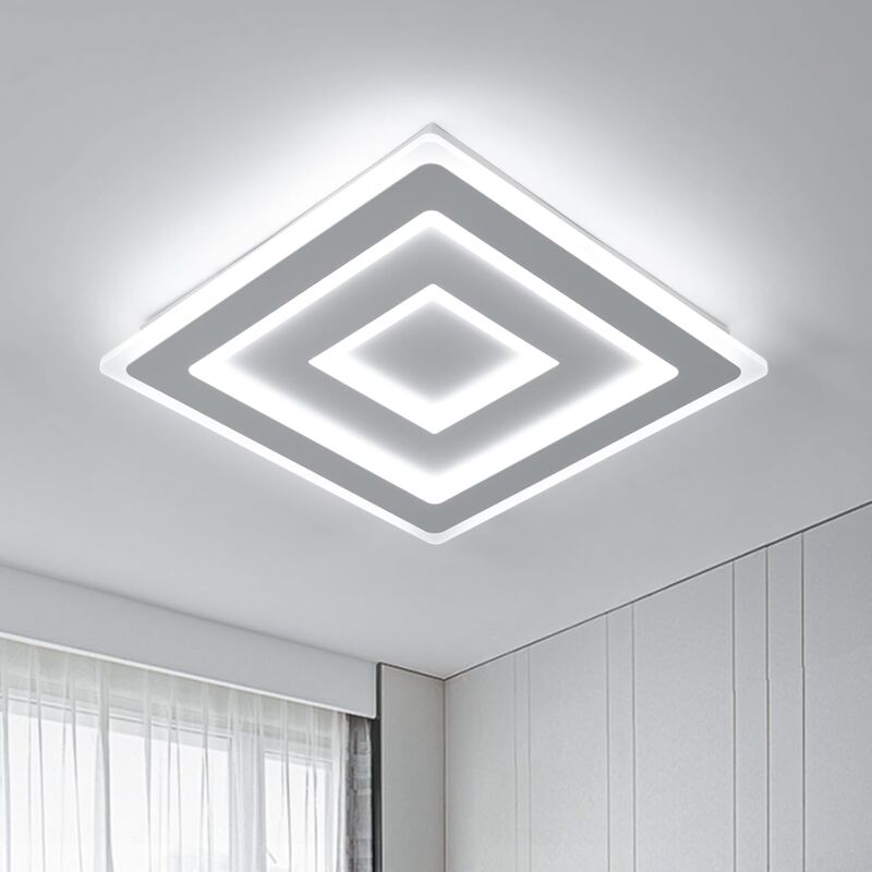 foto del prodotto goeco plafoniera led quadrata moderna, 52w 5850lm, lampada da soffitto led quadrata in acrilico, per camera da letto, soggiorno, corridoio, luce