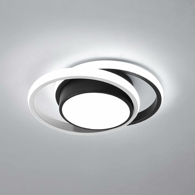 foto del prodotto goeco plafoniera led rotonda, lampada da soffitto moderna 32w 2350lm, plafoniera led interna per corridoio, cucina, scala, luce bianca fredda