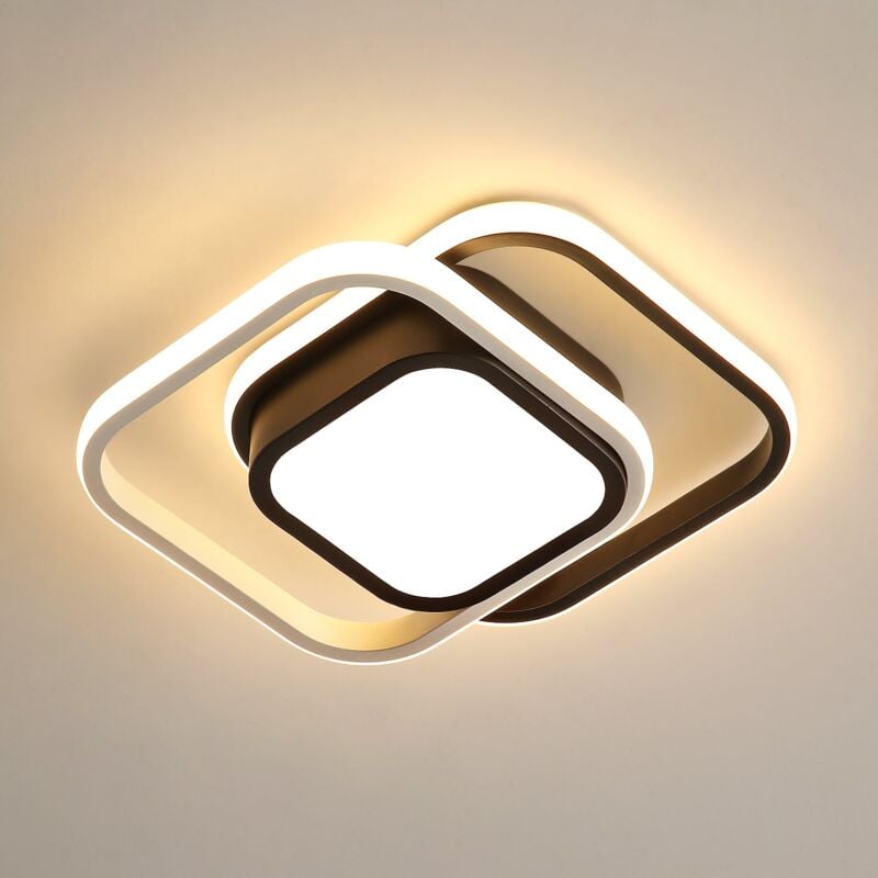 foto del prodotto goeco plafoniera led soffitto, 32w quadrate lampada a soffitto, lampadario led moderna 2500 lumen 3000k bianco caldo per camera da letto cucina