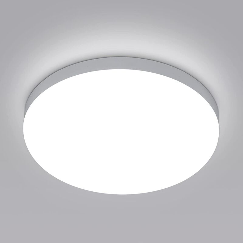 foto del prodotto goeco plafoniera led soffitto rotonda, lampada a soffitto moderna bagno 32w 2958lm, plafoniera bianco per bagno cucina cantina garage balcone, ip54