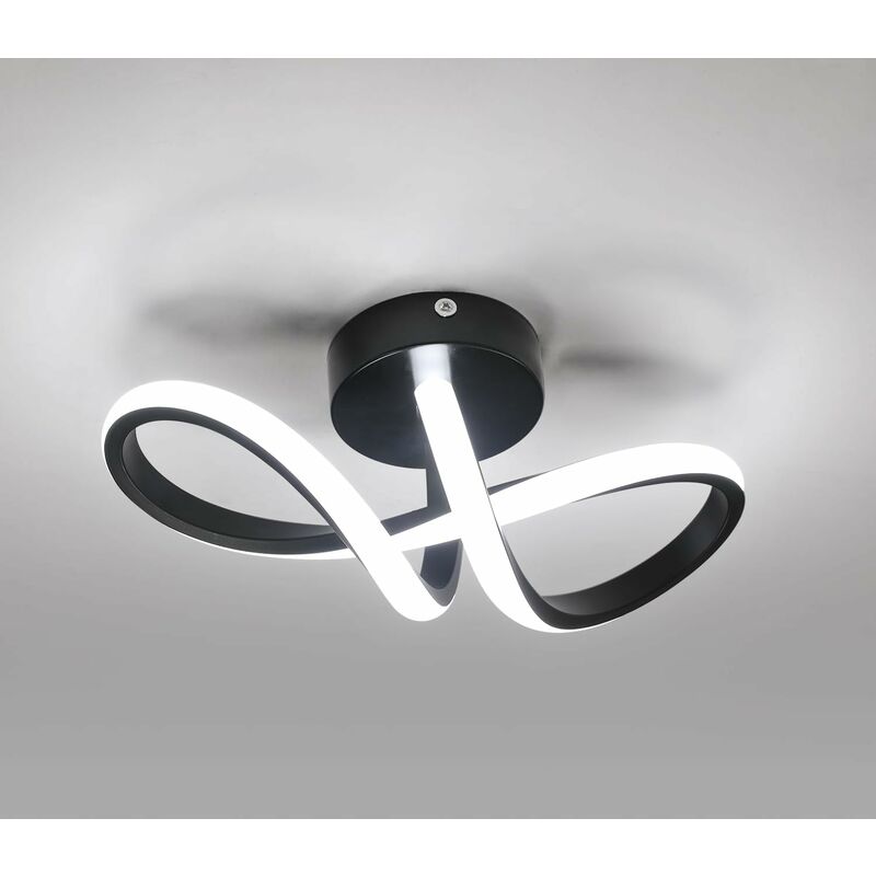 foto del prodotto goeco plafoniera moderna a led 20w lampada da parete a led a forma di 8 lampada da parete bianco freddo 6000k per camera da letto, soggiorno,