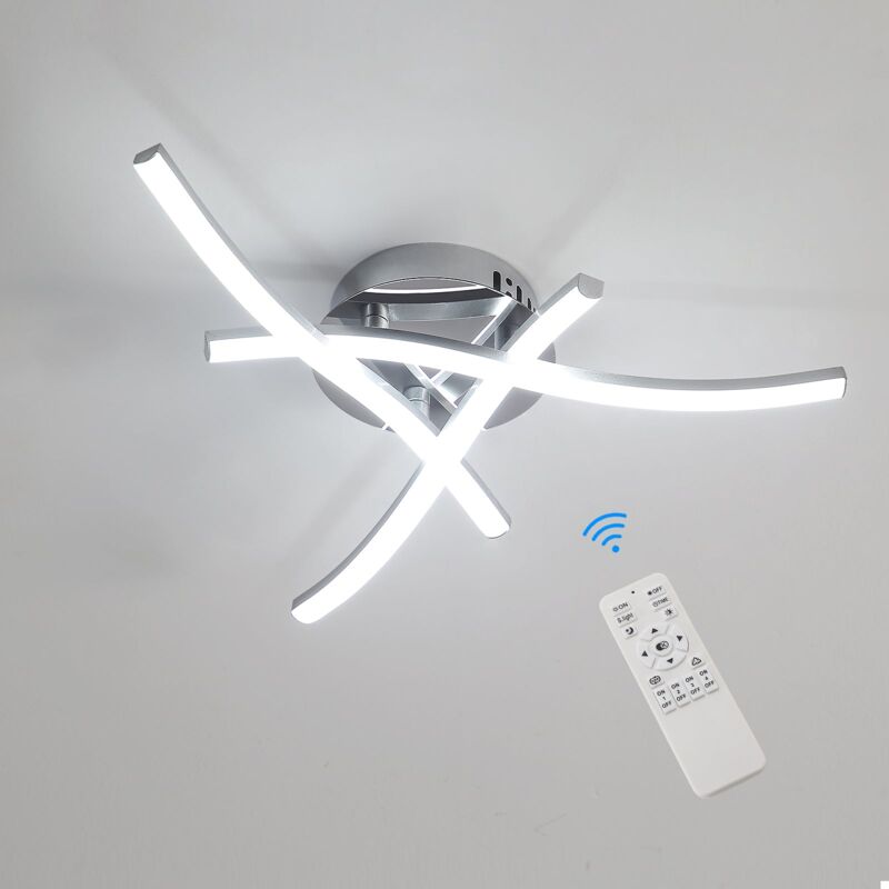 foto del prodotto goeco plafoniere a led dimmerazione continua, 18w lampada da soffitto a forma di forcella in alluminio a pannello led per soggiorno corridoio,