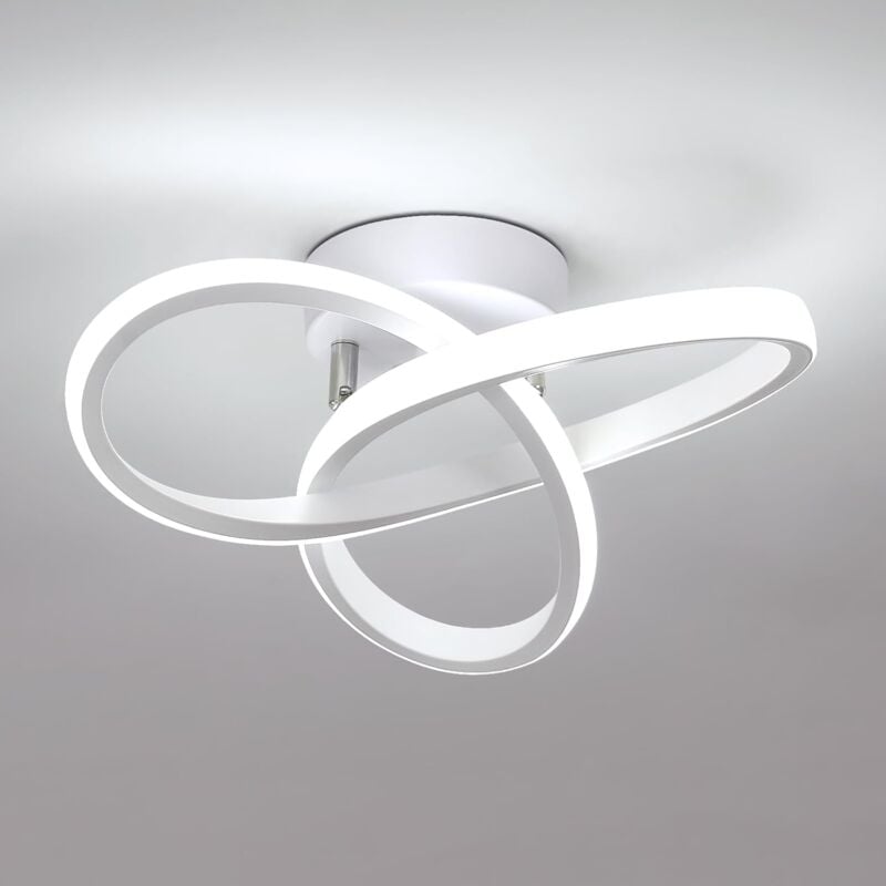 foto del prodotto goeco plafoniere led moderna 22w 2500lm, design a trifoglio, luce bianca fredda 6500k per camera corridoio cucina balcone